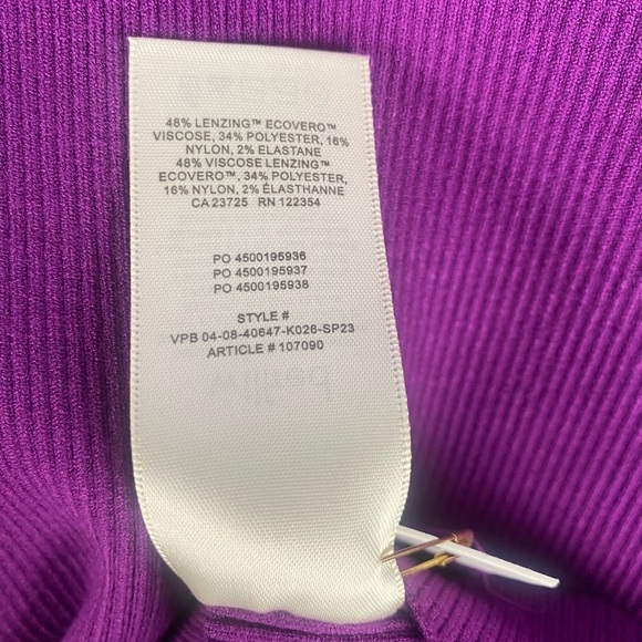 NWT Wilfred Angelique Dress Knit square-neck mini dress Purple Large - Picture 14 of 16